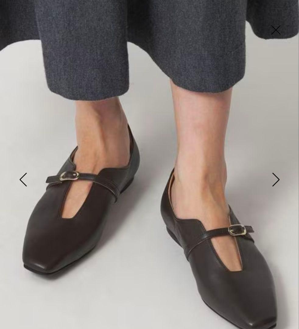 FABIO RUSCONI フラットシューズ 37 ダークブラウン