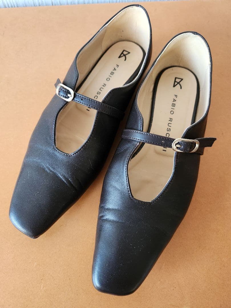 FABIO RUSCONI フラットシューズ 37 ダークブラウン