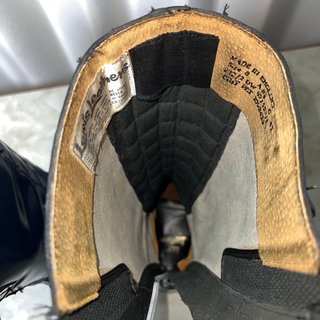 70sVintage ルイスレザーロードレーサーブーツ ダークブルーUK8/42