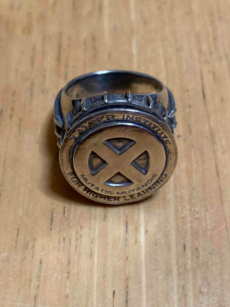 JAP工房 MARVEL/X-MEN シンボル　シルバーリング＆チョーカーセット