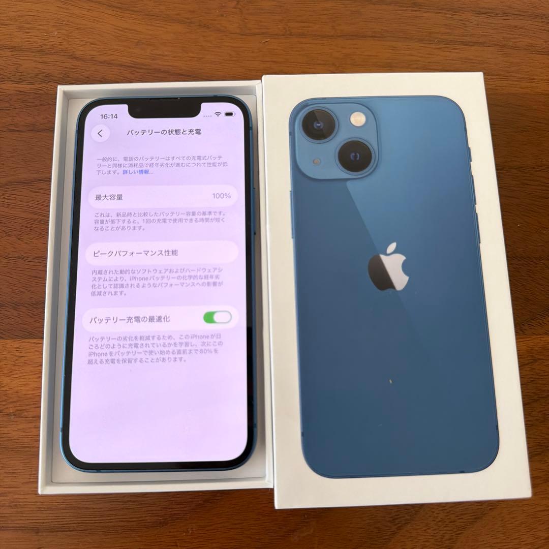 【きつね】Apple iPhone 13mini ブルー 128GB 本体