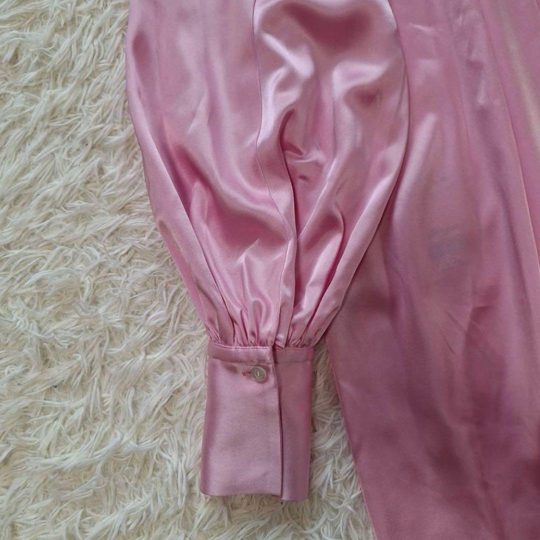 専用✨タグ付✨ルフィル 定価3.9万 現行品 クラシックサテンブラウス ピンク