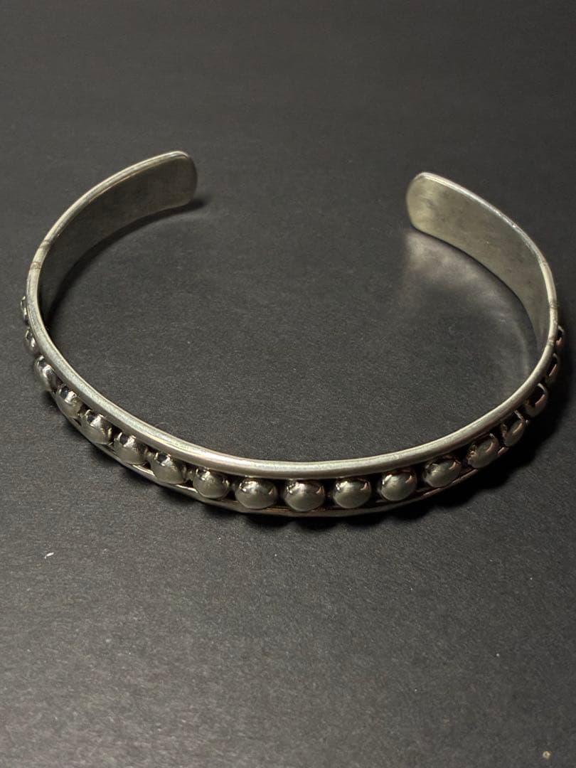 純銀925 シルバーバングル｜ベアリングデザイン｜約23g｜