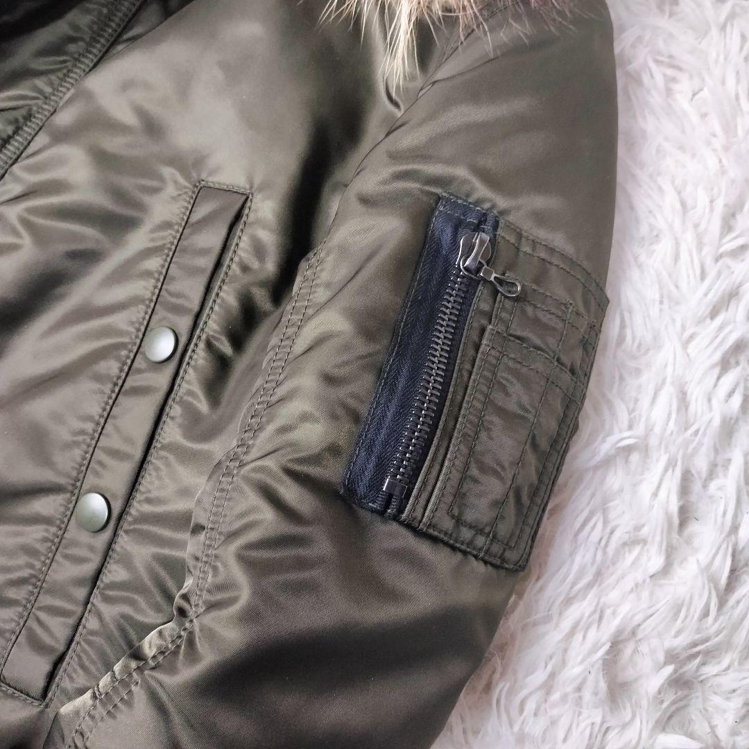 SHELLAC シェラック ナイロンファーモッズコート カーキ 46