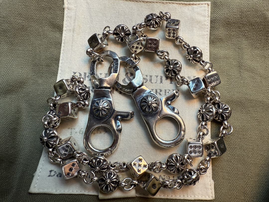 【Dice × Flower ウォレットチェーン】 重厚で存在感QBSZSZ01