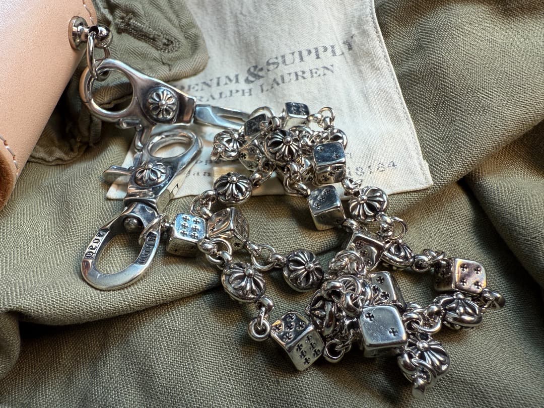 【Dice × Flower ウォレットチェーン】 重厚で存在感QBSZSZ01