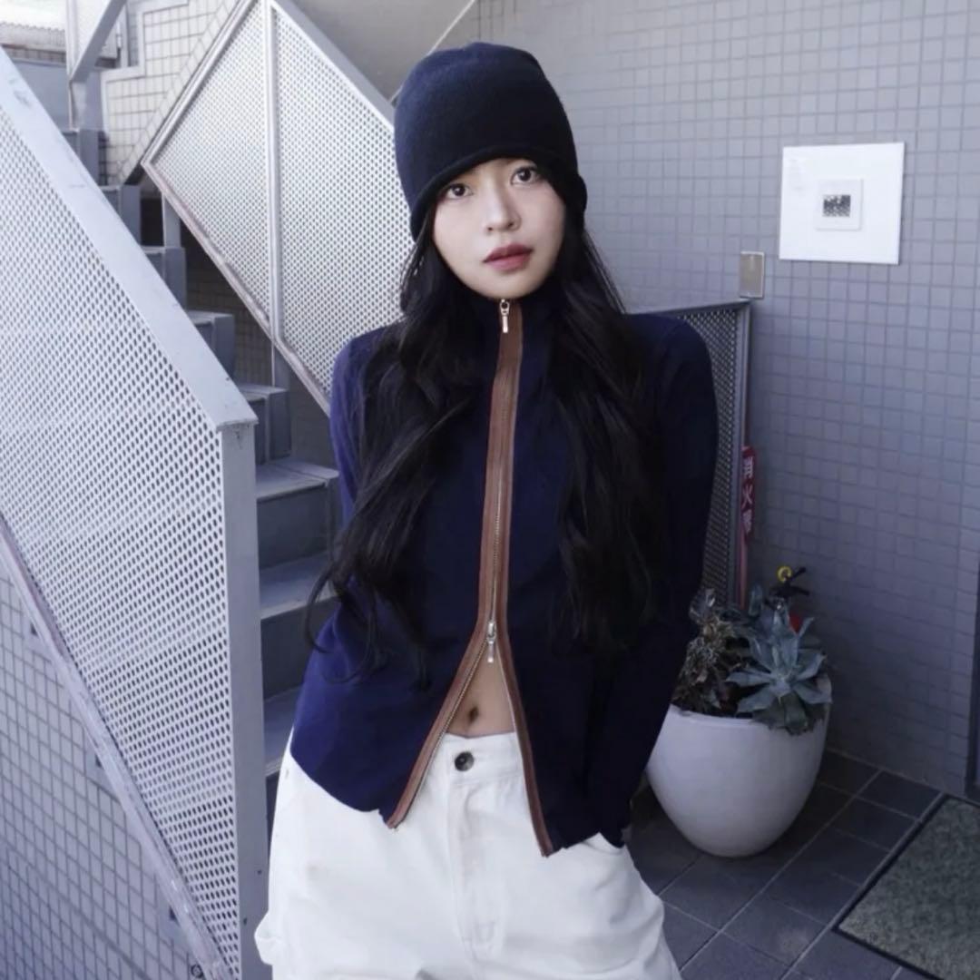 ♡searoomlynn♡ Double Zipバイカラートップス