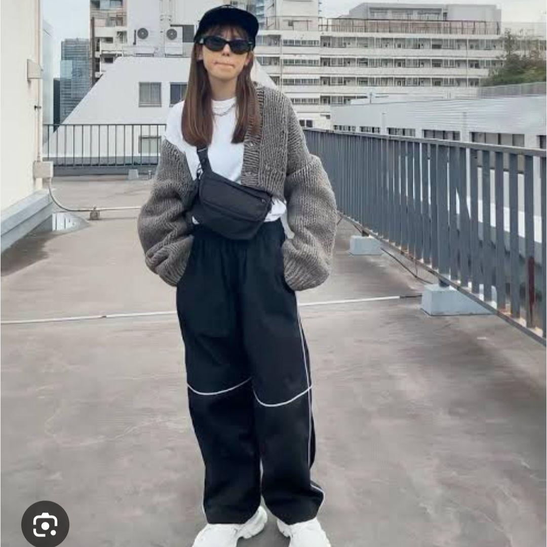 WCJ パイピングナイロンパンツ 黒