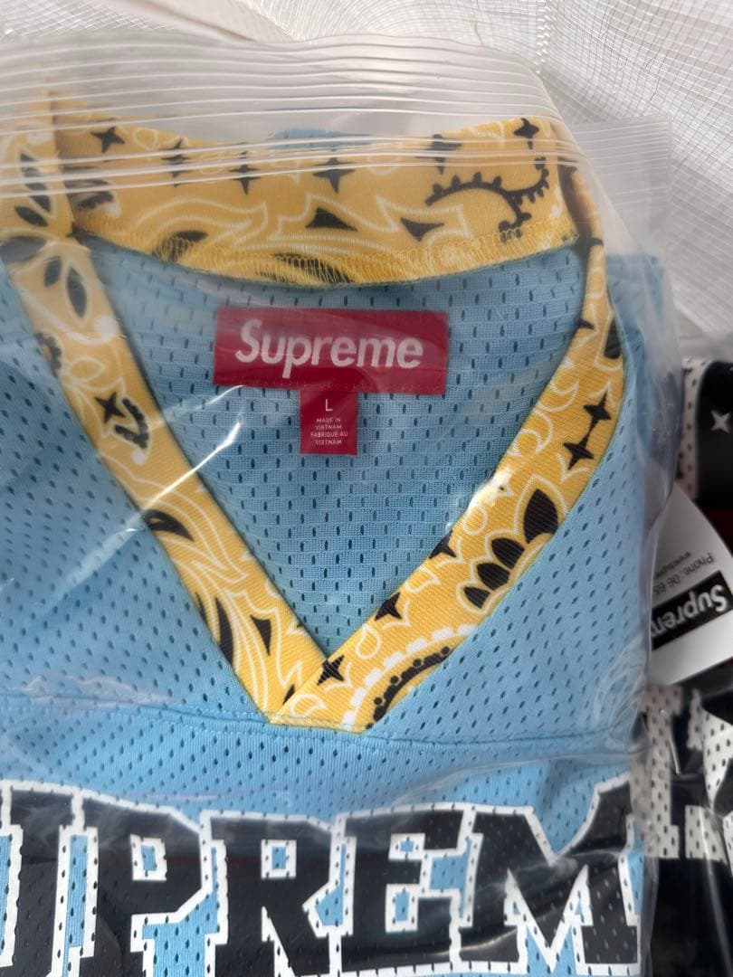シャツ Supreme Bandana Football Jersey Blue