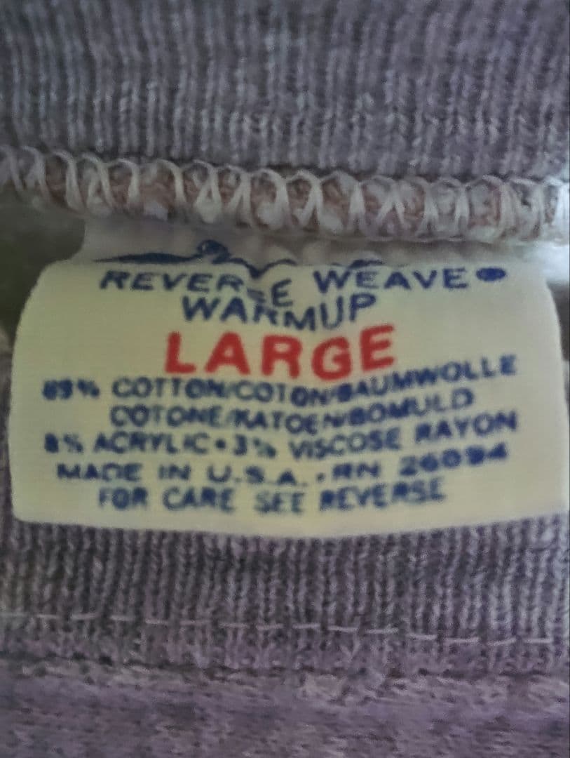 d*i様 80s トリコタグUSA製 チャンピオン リバースウィーブLサイズ 目