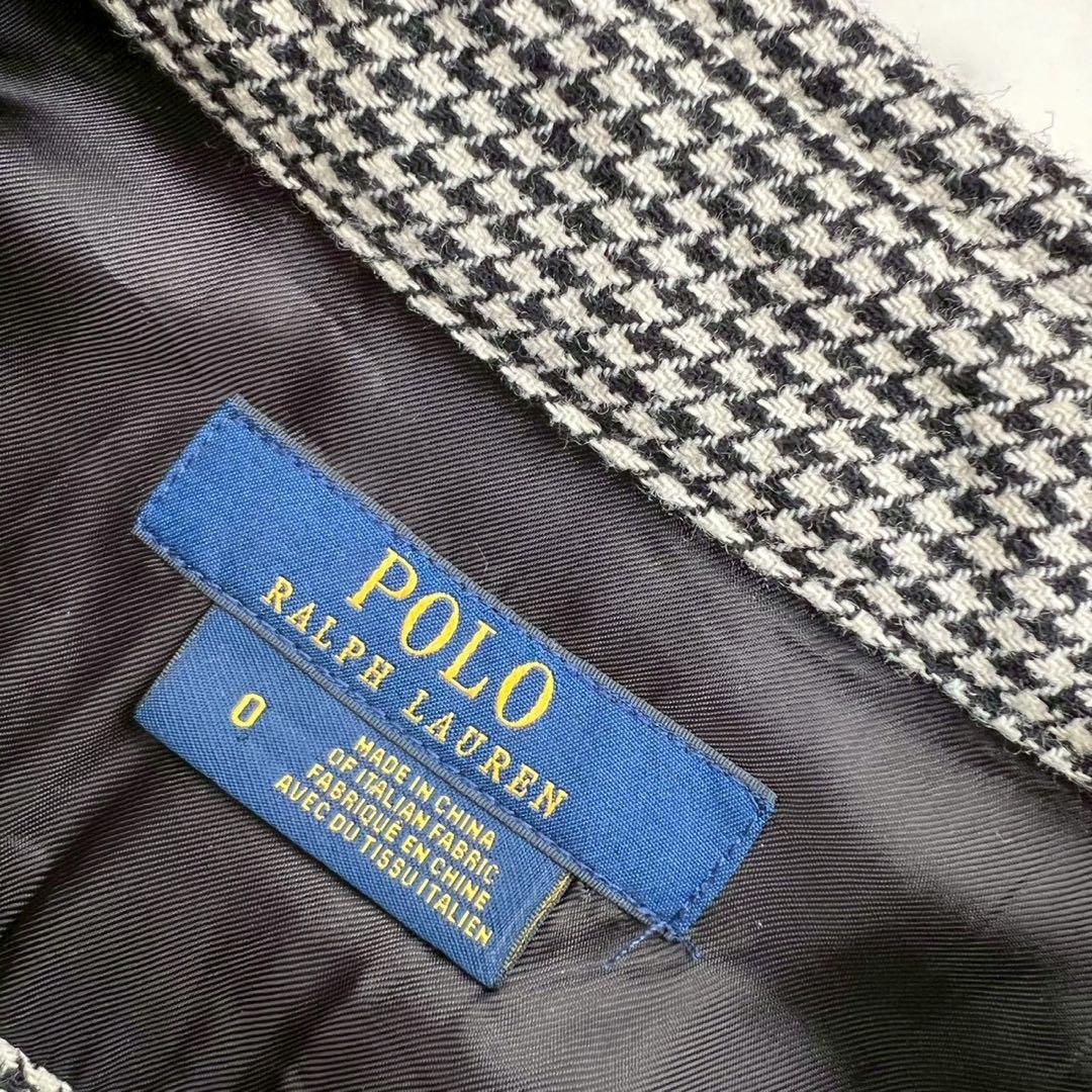 POLO RALPH LAUREN ハウンドトゥース柄 ウールベルテッドワンピ