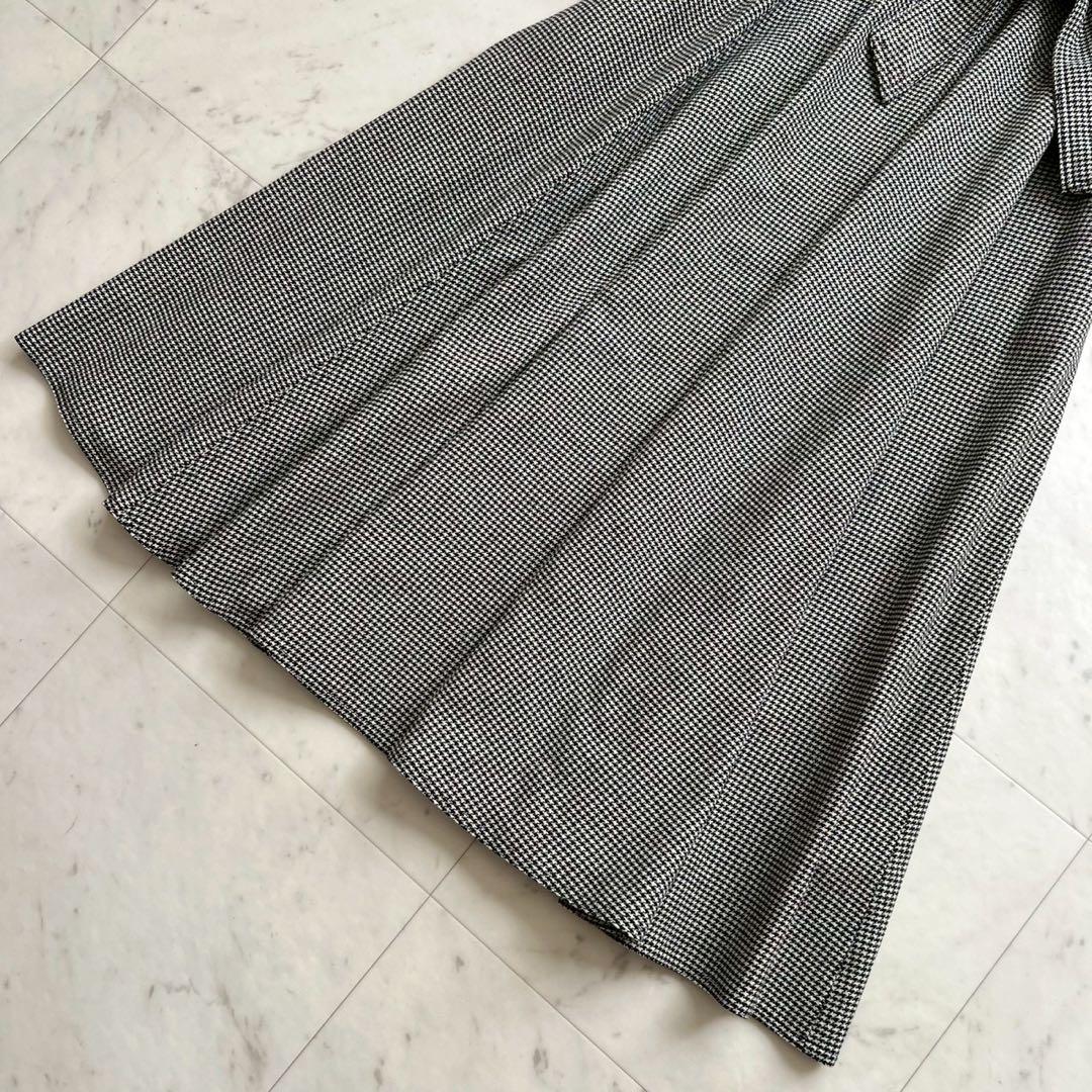 POLO RALPH LAUREN ハウンドトゥース柄 ウールベルテッドワンピ