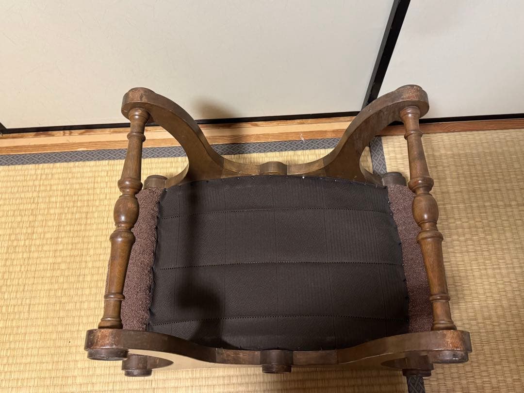 オットマン　アンティーク　スリッパチェア　X frame chair スツール