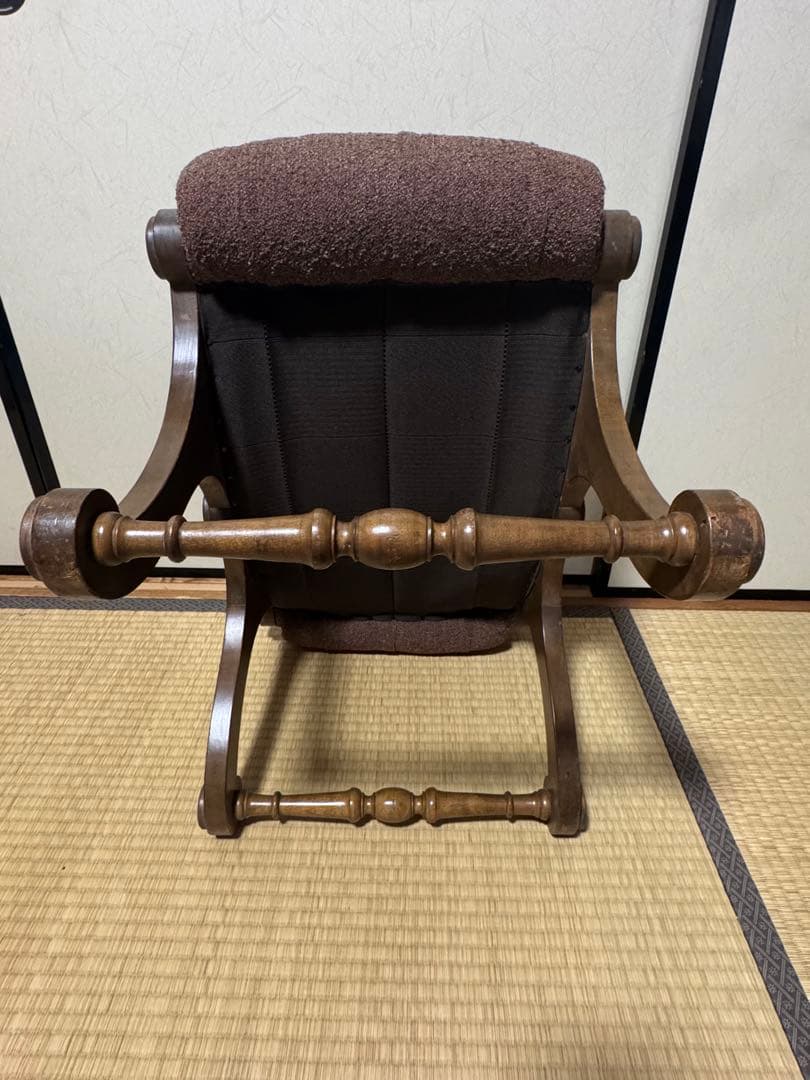 オットマン　アンティーク　スリッパチェア　X frame chair スツール
