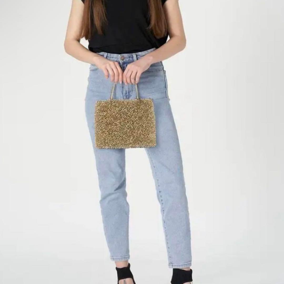 美品　アンテプリマ　スタンダードスクエア ミディアム　シャンパンゴールド