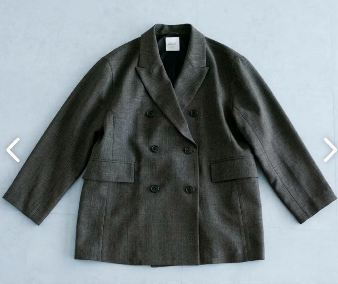 北欧、暮らしの道具店　大人のためのダブルジャケット / オリーブブラウン