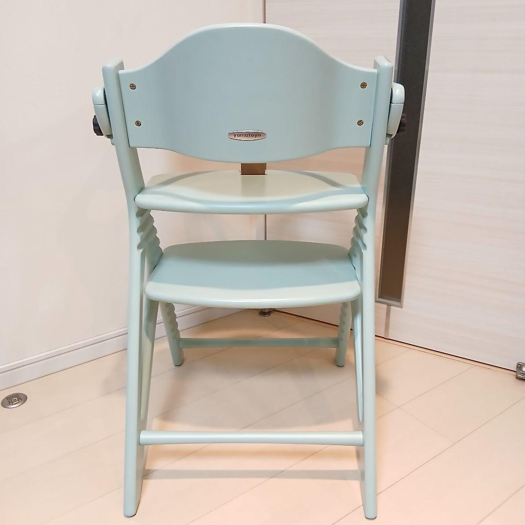 【美品】大和屋 yamatoyaアッフルチェア ハーブグリーン ベビーチェア