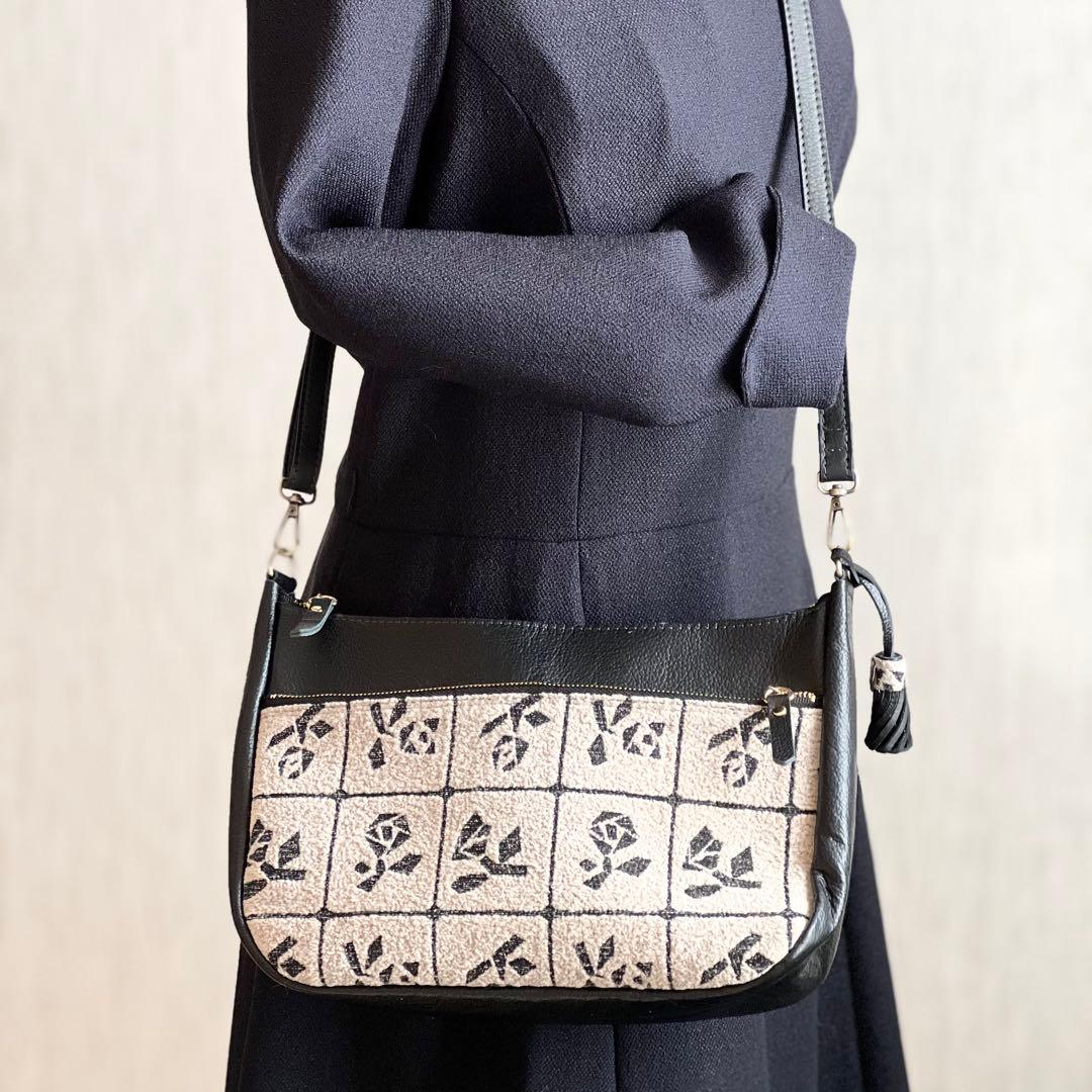 本革&Lulu beigeショルダーバッグ　RB512-132