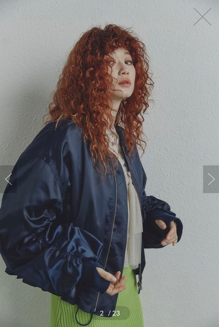 ギャザースリーブMA1ブルゾン