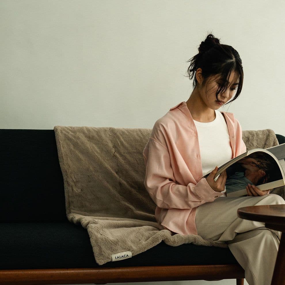 LALACA ベージュブランケット