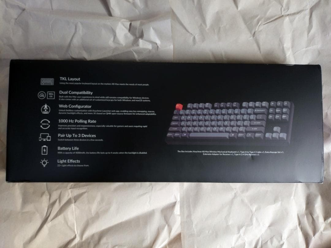 Keychron K8 Max TKL ワイヤレスキーボード