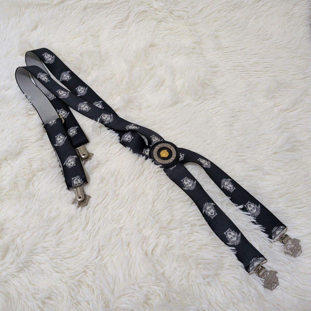 入手困難✨ 美品　VERSACE　サスペンダー メデューサ メンズ ブラック
