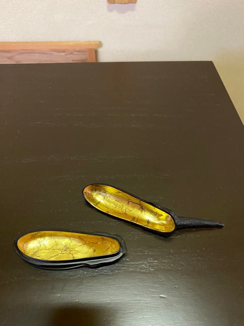 香合　荒井樹芳 作「茄子 香合」内金箔 共箱 茶道具