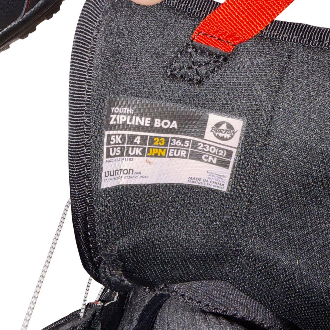 【美品】BURTON ZIPLINE BOA スノボブーツ 23cm 子ども用
