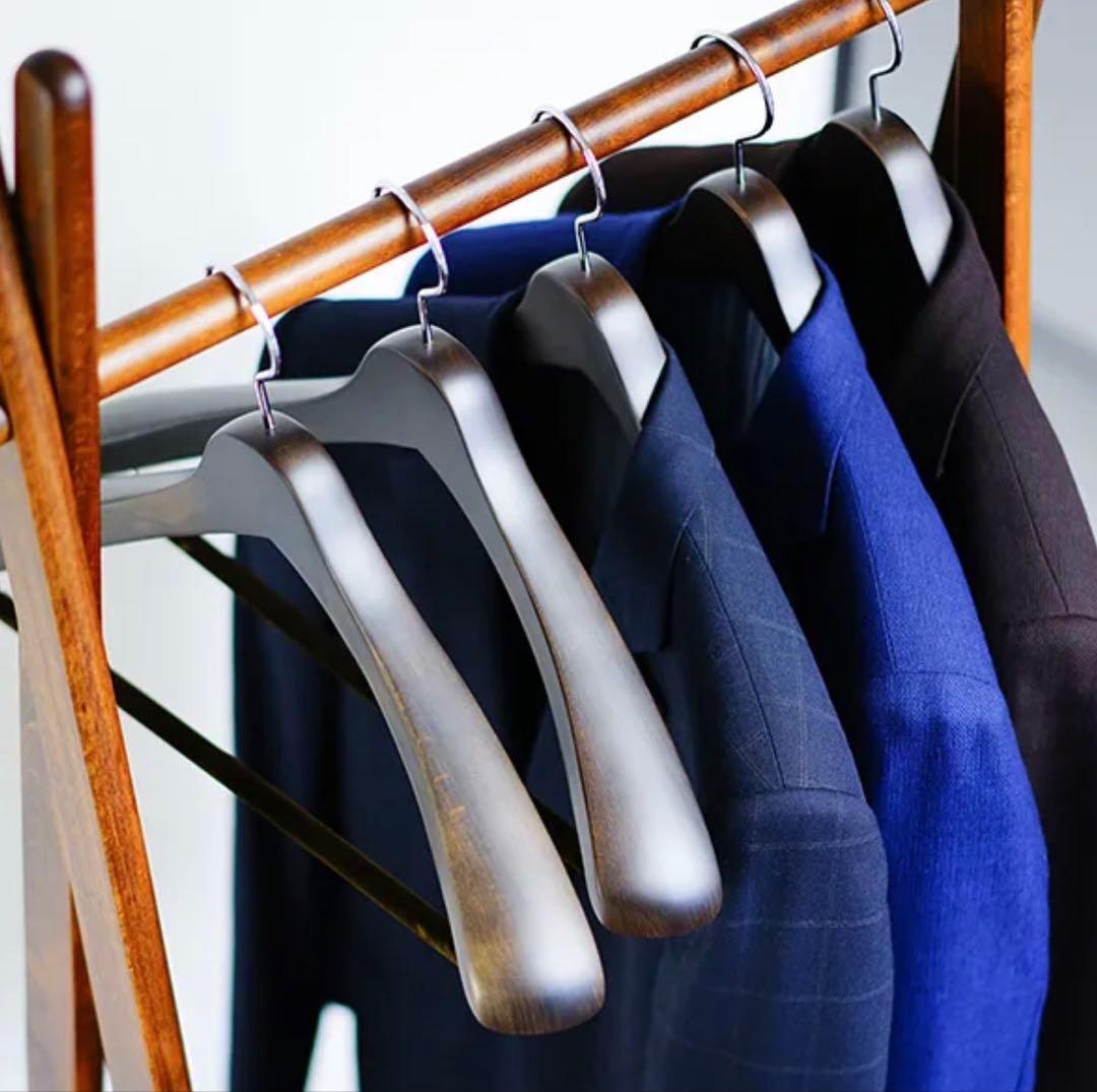 NAKATA HANGER 7本セット 木製ハンガー ダークブラウン