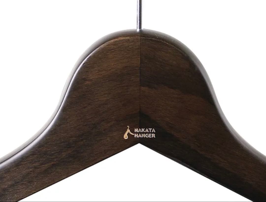 NAKATA HANGER 7本セット 木製ハンガー ダークブラウン