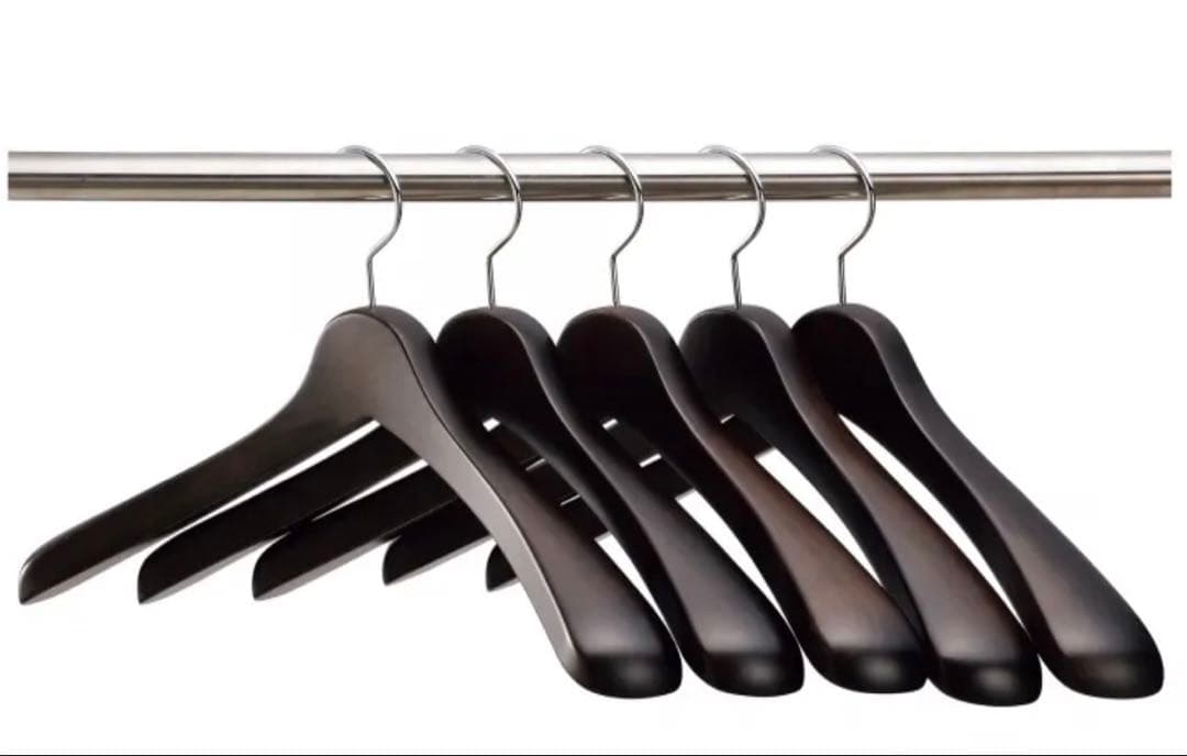 NAKATA HANGER 7本セット 木製ハンガー ダークブラウン