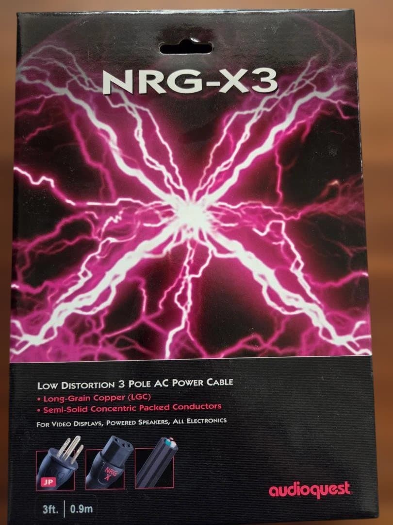 AudioQuest NRG-X3 3ft(0.9m) 電源ケーブル 4本セット