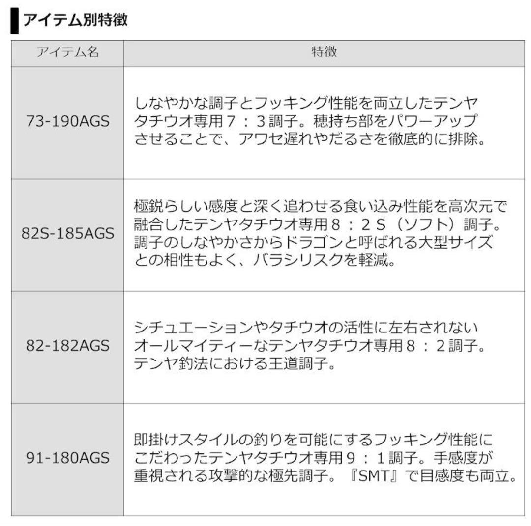 極鋭タチウオテンヤ SP AGS 73ー190