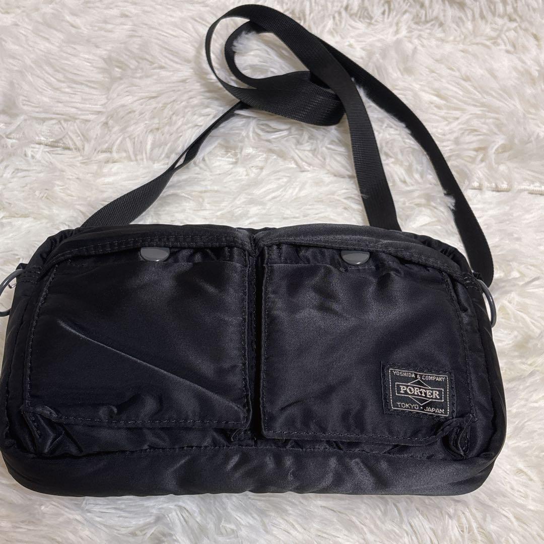 ポーター タンカー ショルダーバッグ コンパクト 黒 ナイロン 日本製