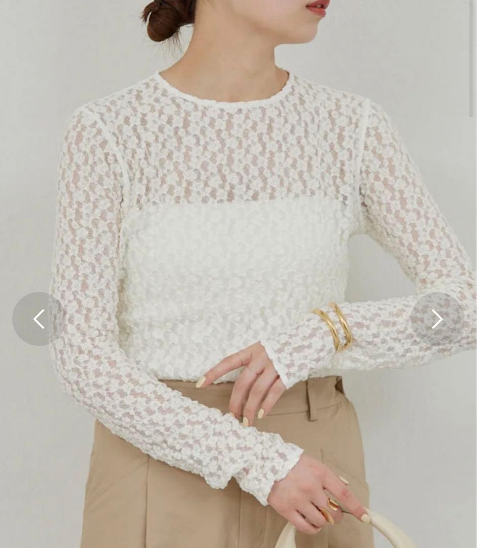 【美品】ガリャルダガランテLa nature lingeレースカットソー