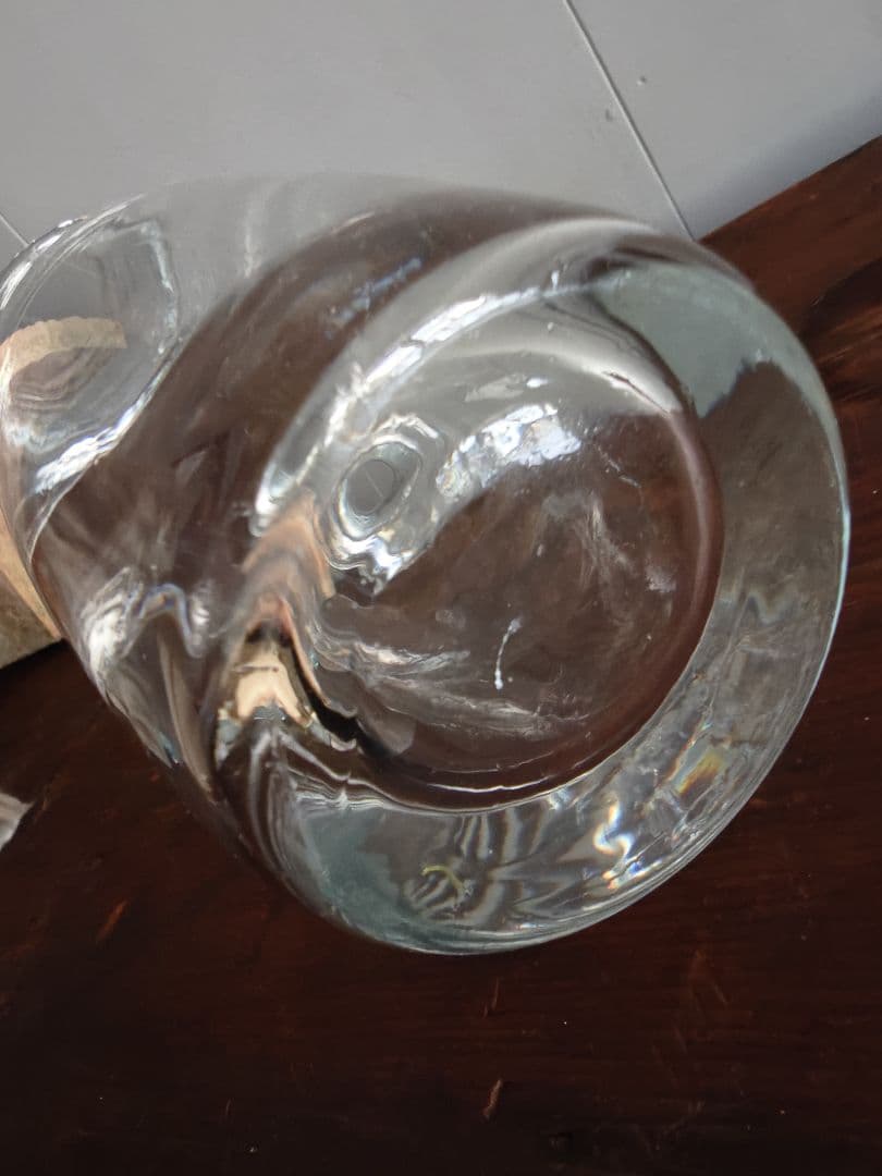 フランス　吹きガラス　花瓶