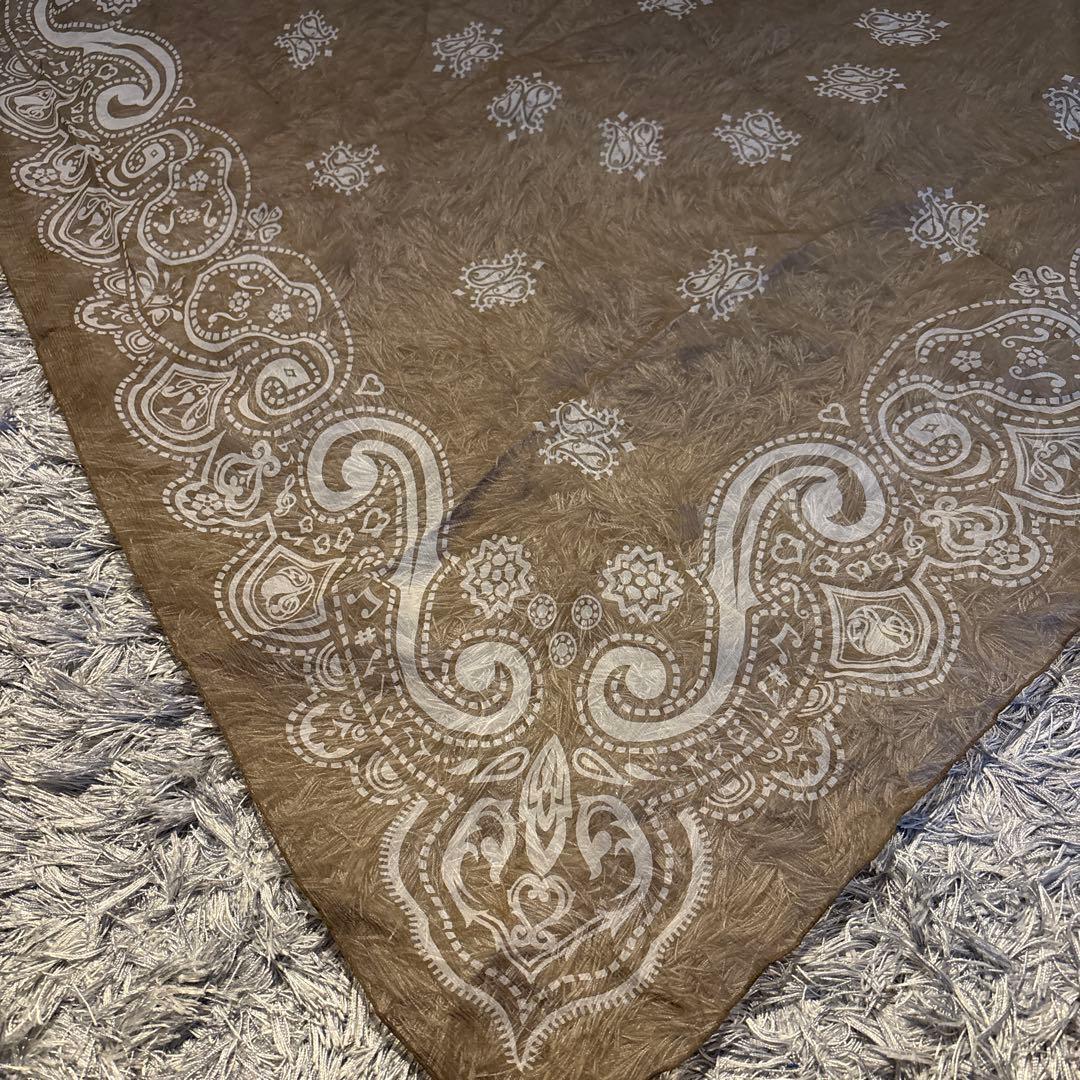 ナンバーナイン　ブラウン ペイズリー柄 ストール