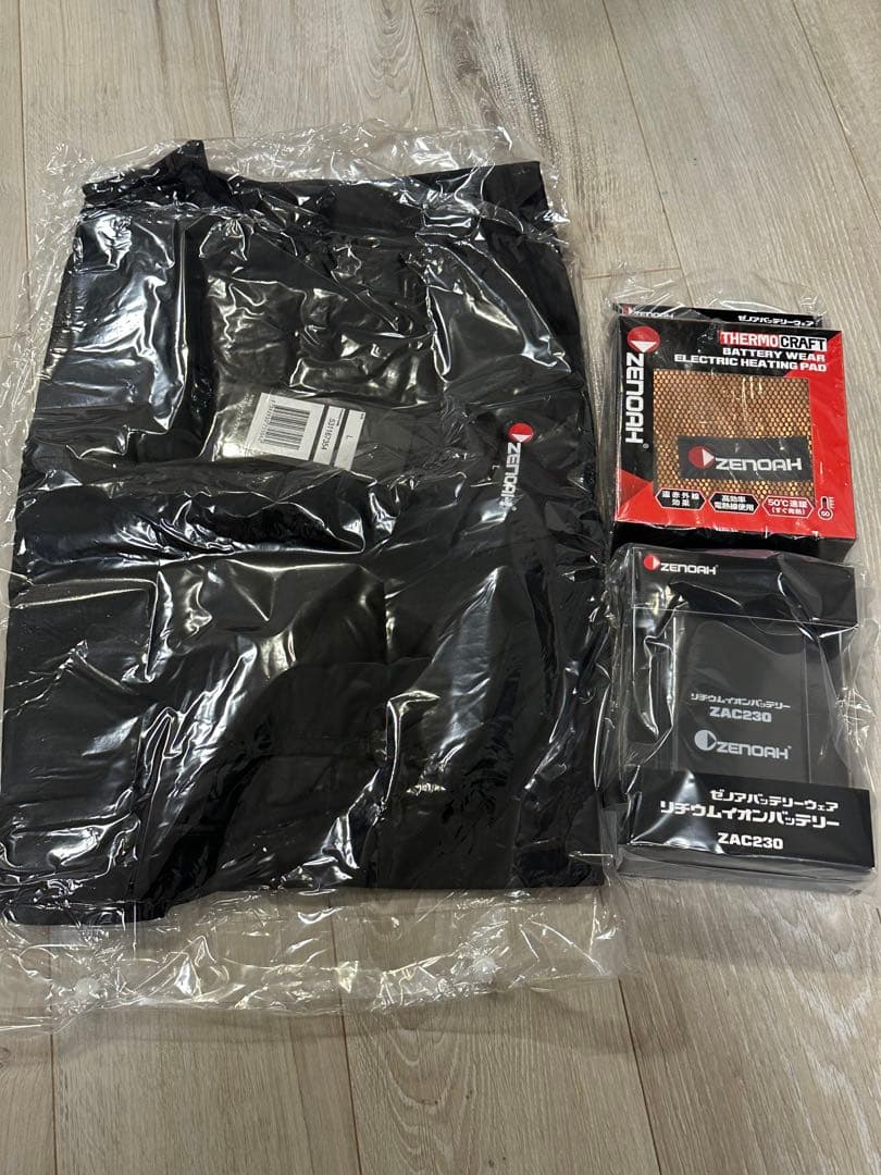 ゼノア　ヒートベスト、電熱パッド、バッテリー付き