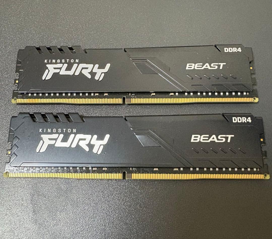 【値下げ可】KINGSTON FURY BEAST DDR4 16gb x2