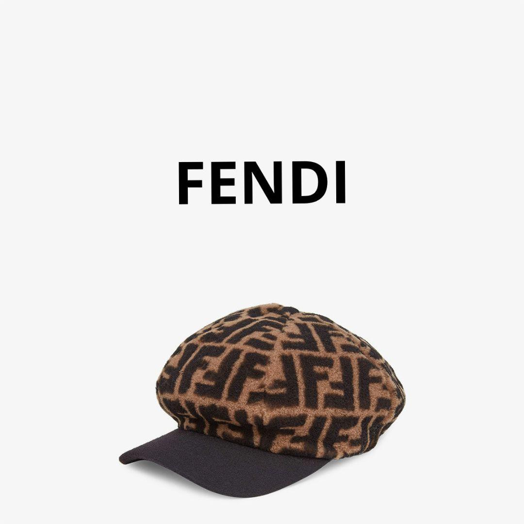 国内正規品■新品■FENDI　ブラウンシアリング ベースボールキャップ
