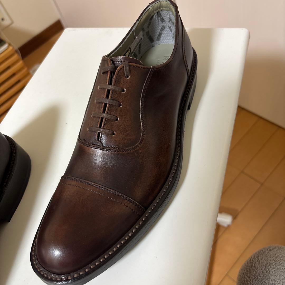 k*i様 【ほぼ新品】REGAL ブラウン レザー ストレートチップ シューズ