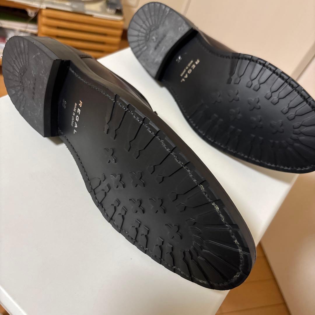 k*i様 【ほぼ新品】REGAL ブラウン レザー ストレートチップ シューズ