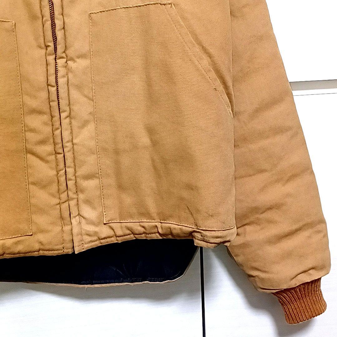 みてみて80s90s★CATブラウンダックキルティング中綿ジャケット