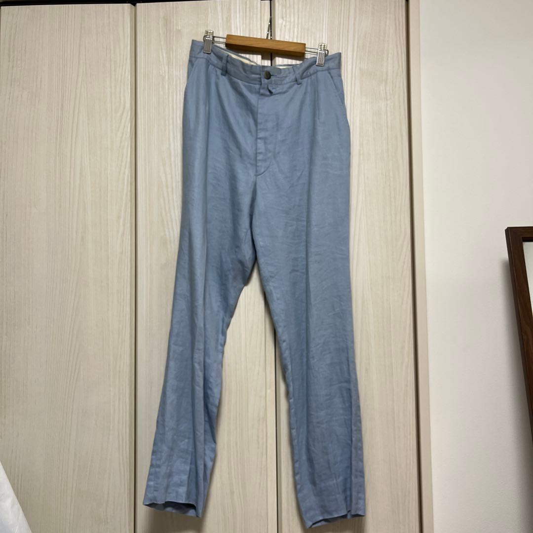 DRIES VAN NOTEN ライトブルー スラックス 46