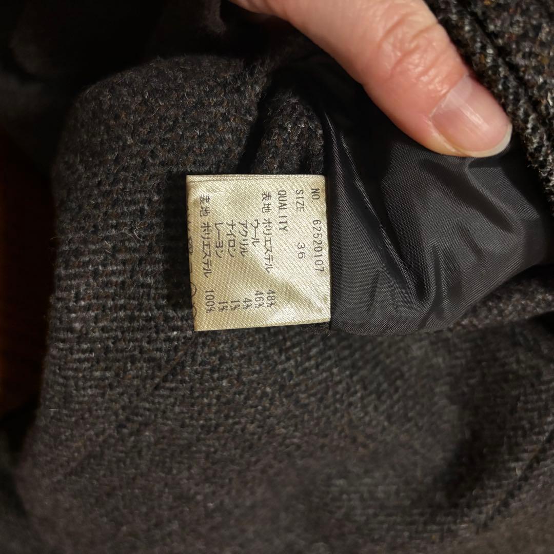 anuke Herringbone Wool Jacket ブラウン 36