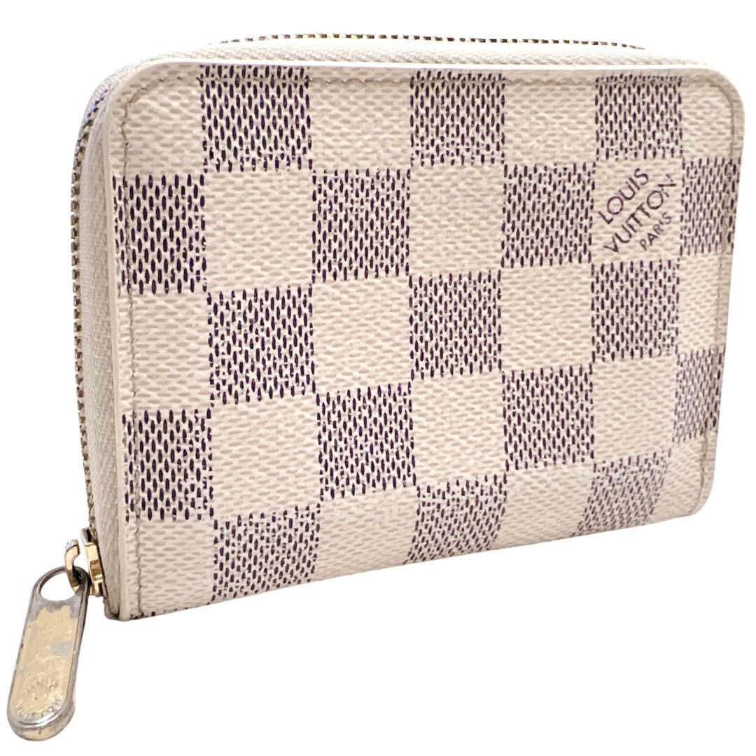 ルイヴィトン ケース ジッピーパース アズール 白 N63069