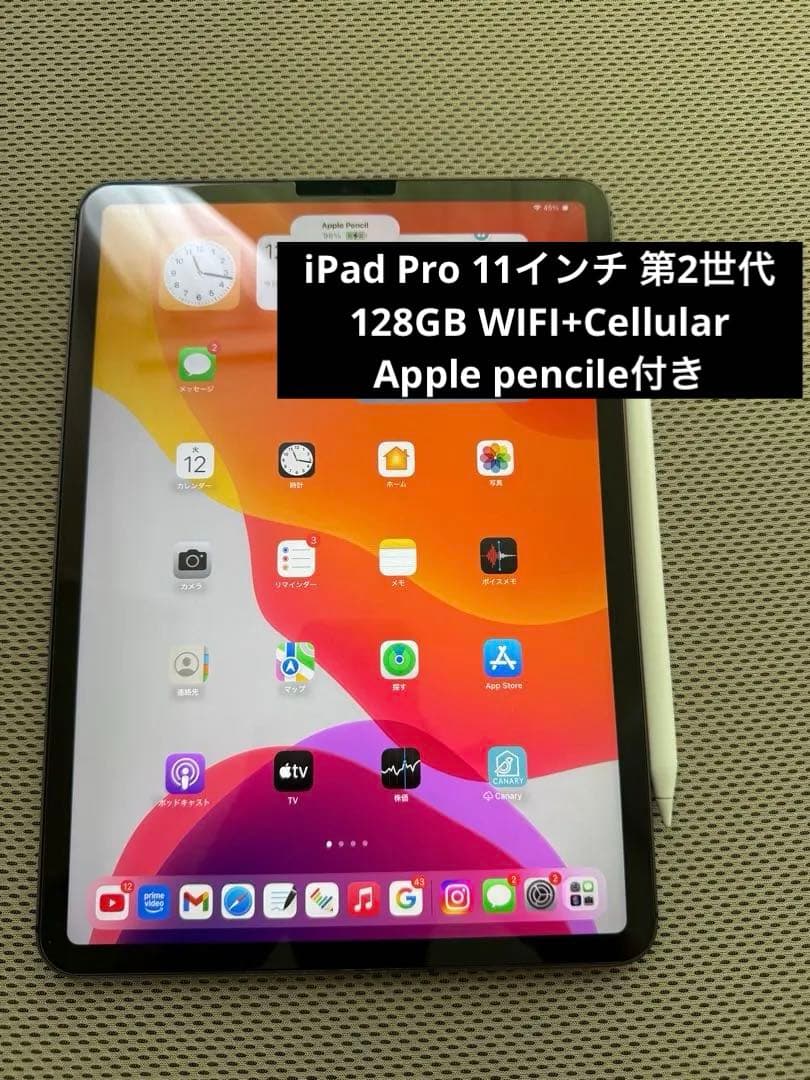 美品iPad Pro 11インチ第二世代128GB Wi-Fi+Cellular