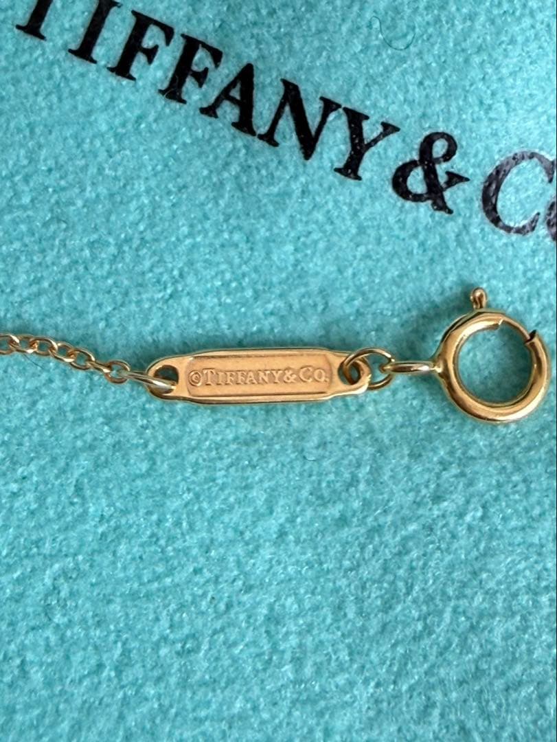 ティファニー Tスマイル ミニ ネックレス　ローズゴールド