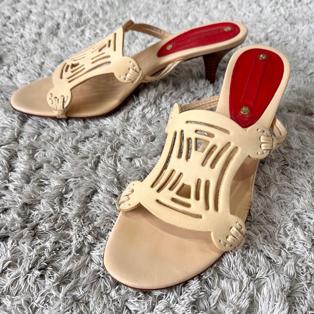 【希少】CELINE セリーヌ トリオンフ レザー サンダル ミュール 36.5