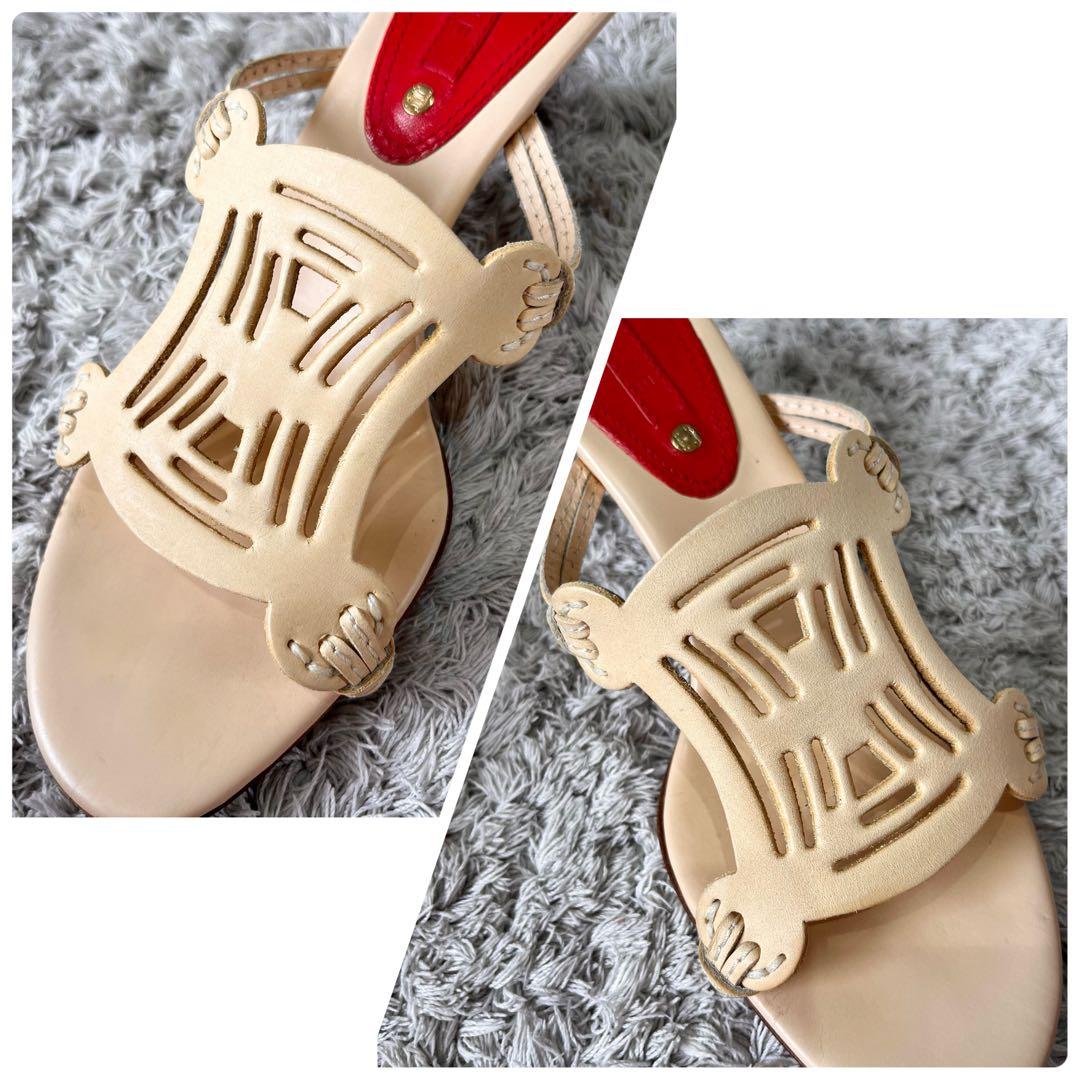 【希少】CELINE セリーヌ トリオンフ レザー サンダル ミュール 36.5